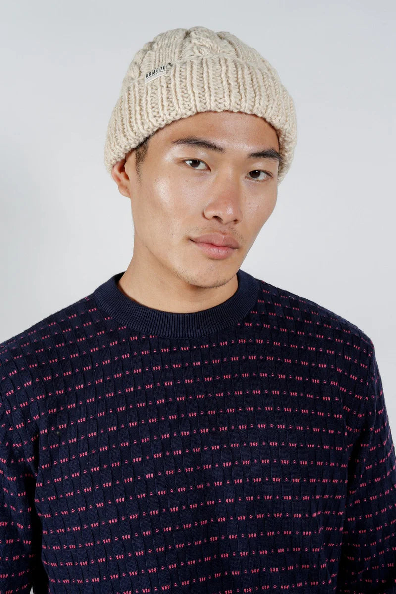 Komodo Clothing Komodo Liam GOTS Organic Cotton Jumper Navy Mens Jumper Embrace the season with autumn weight OPAL Jumper.