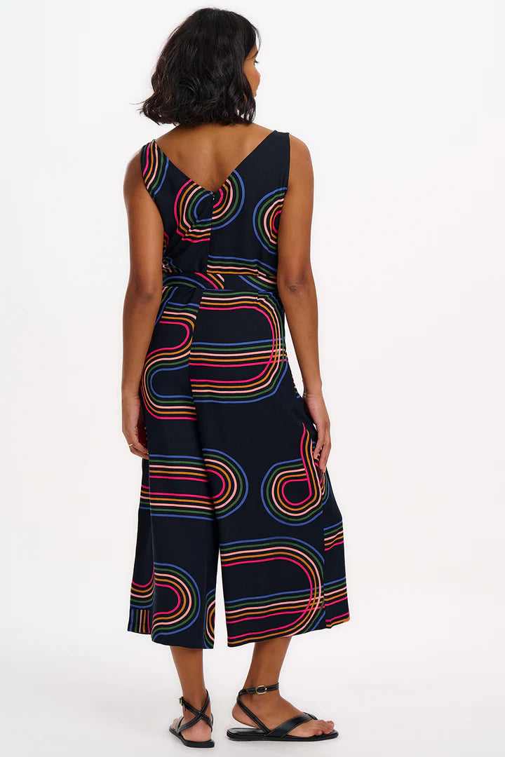Sugarhill Brighton Lamiah Jumpsuit Black Retro Racer