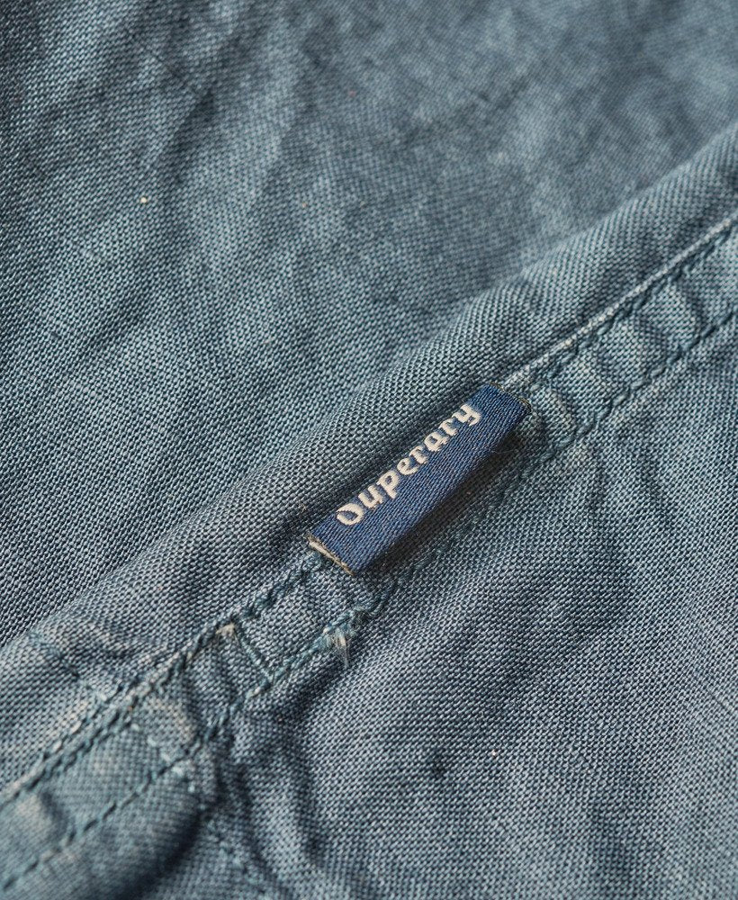 Superdry Resort Short Sleeve Shirt Eclipse Lauren Navy