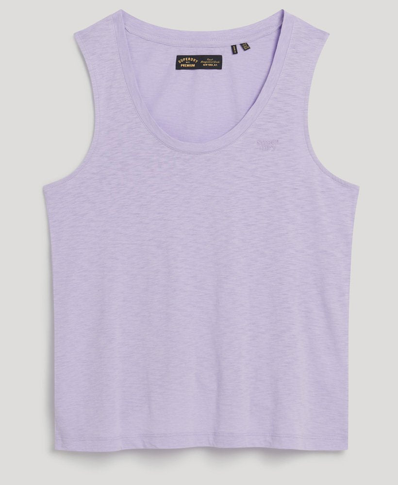 Superdry Scoop Neck Tank Top Light Lavender Purple womens tank top Superdry Clothing