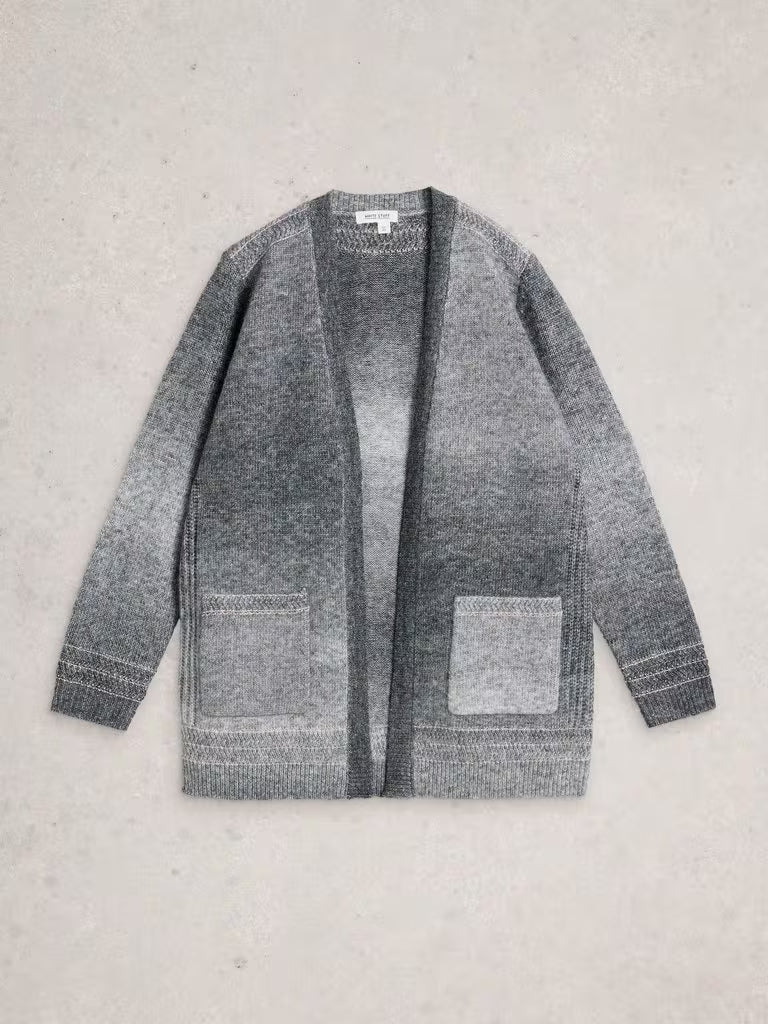 White Stuff Lilbet Cardi Grey Multi