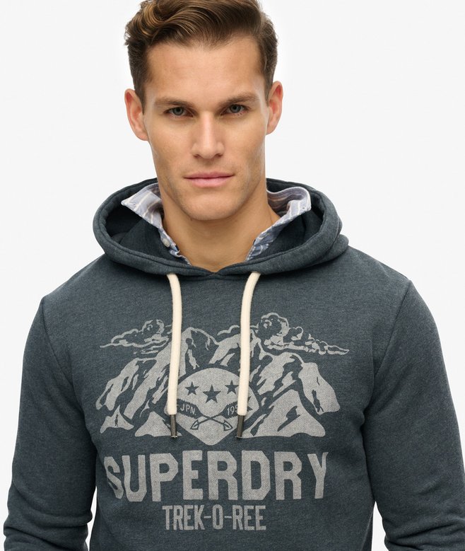 Superdry Lo-Fi Outdoor Mono Relaxed Hoodie Eclipse Navy Marl
