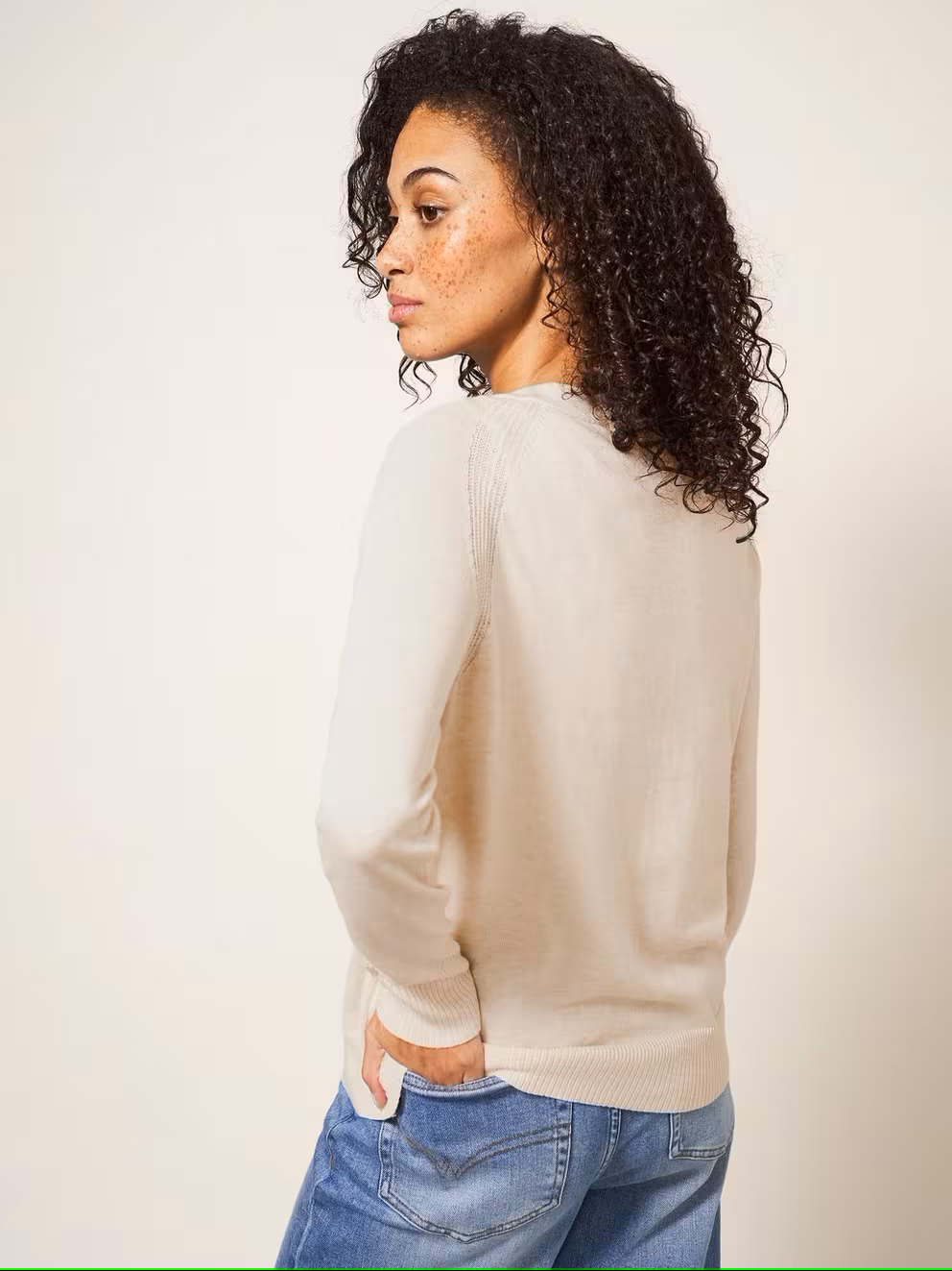 White Stuff Lulu Fairisle Cardi Natural White