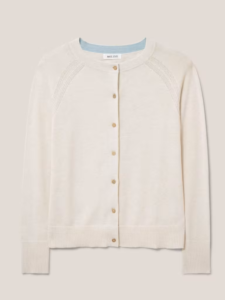 White Stuff Lulu Fairisle Cardi Natural White