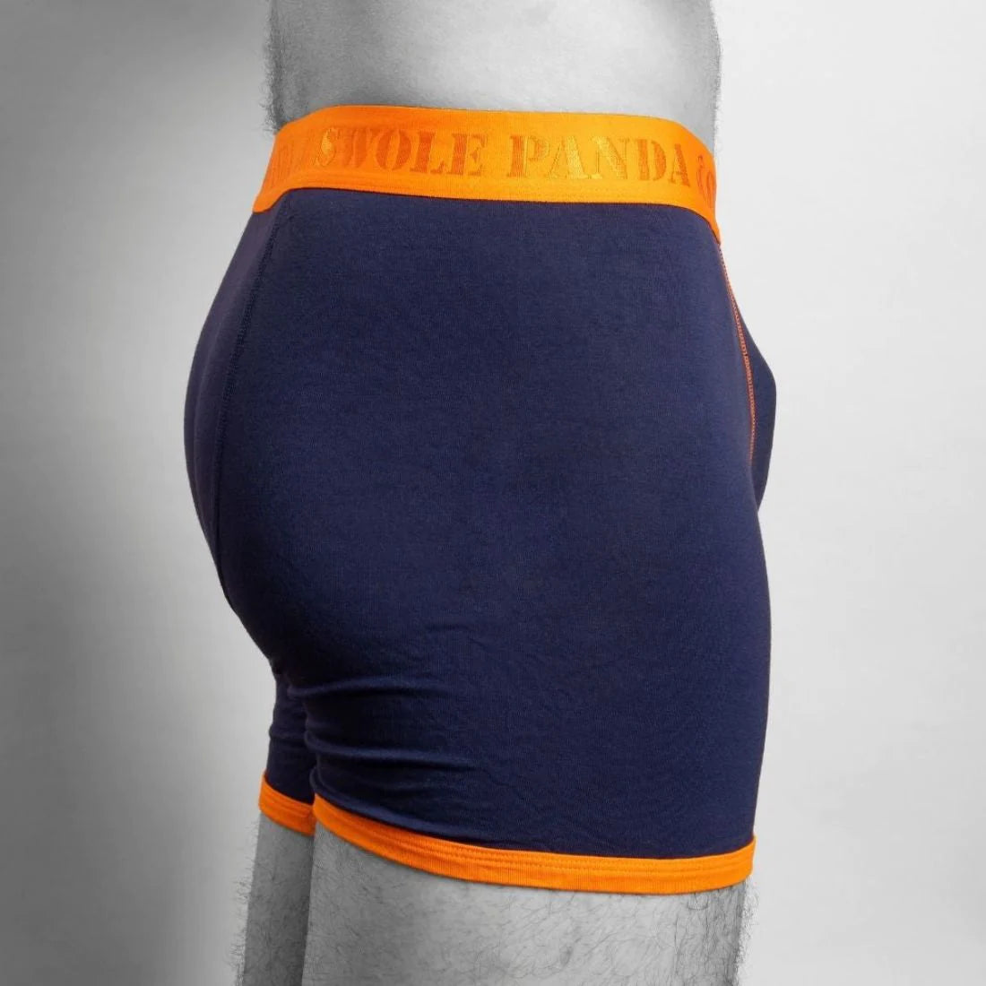Swole Panda Bamboo Boxers Navy/Orange