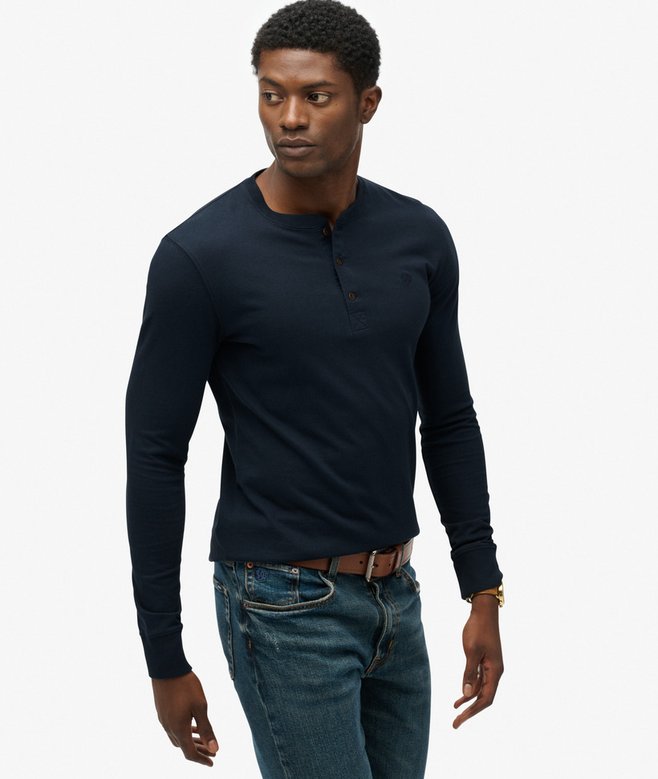 Superdry Classic Essential Grandad Top Eclipse Navy