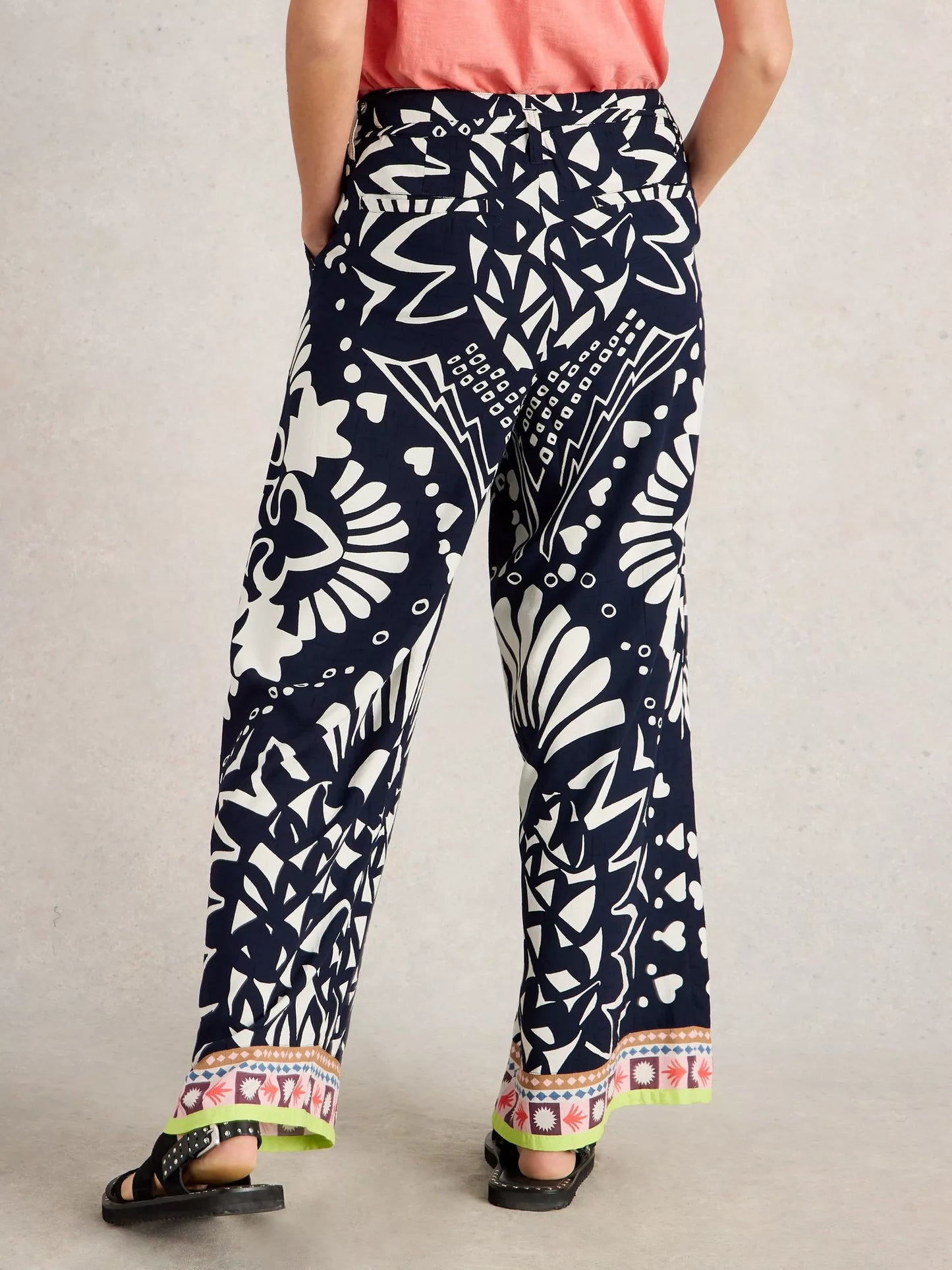 White Stuff Farah Wide Leg Trouser Navy