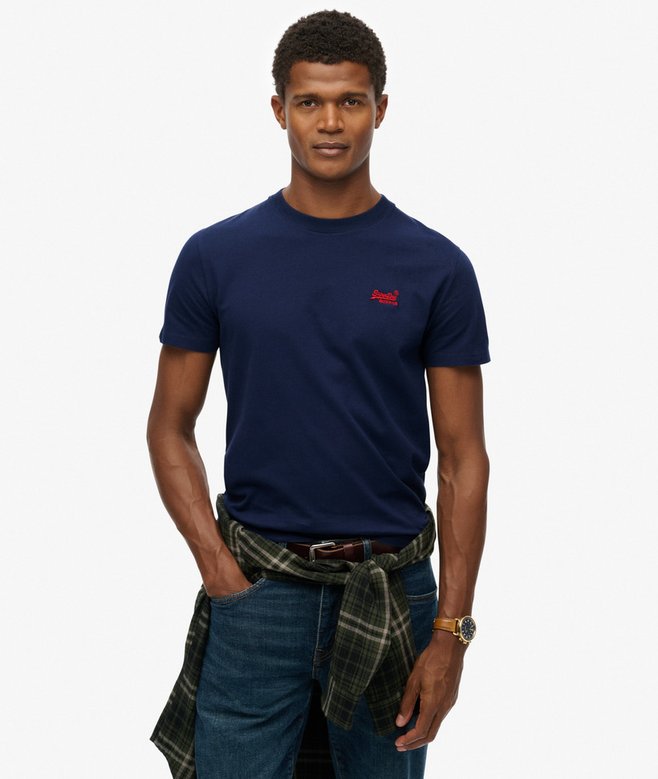 Superdry Organic Cotton Essential Logo T-Shirt Atlantic Navy