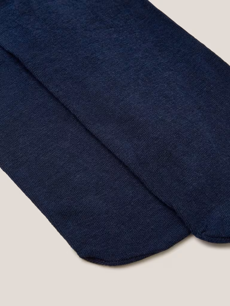 White Stuff Patty Plain Versatile Tights Dark Navy