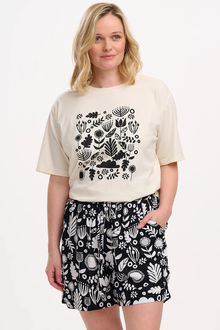 Sugarhill Brighton Patty Shorts Monochrome Folk Floral