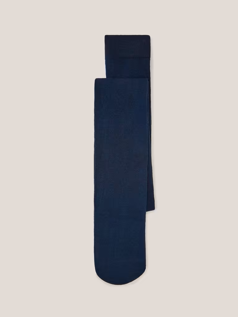 White Stuff Patty Plain Versatile Tights Dark Navy