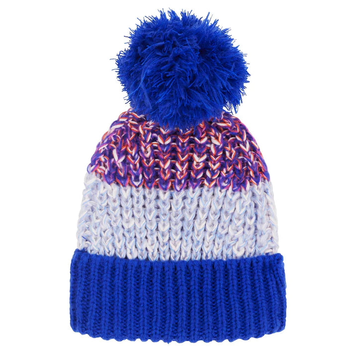 Cara & The Sky Phoebe Stripe Beanie Bobble Hat