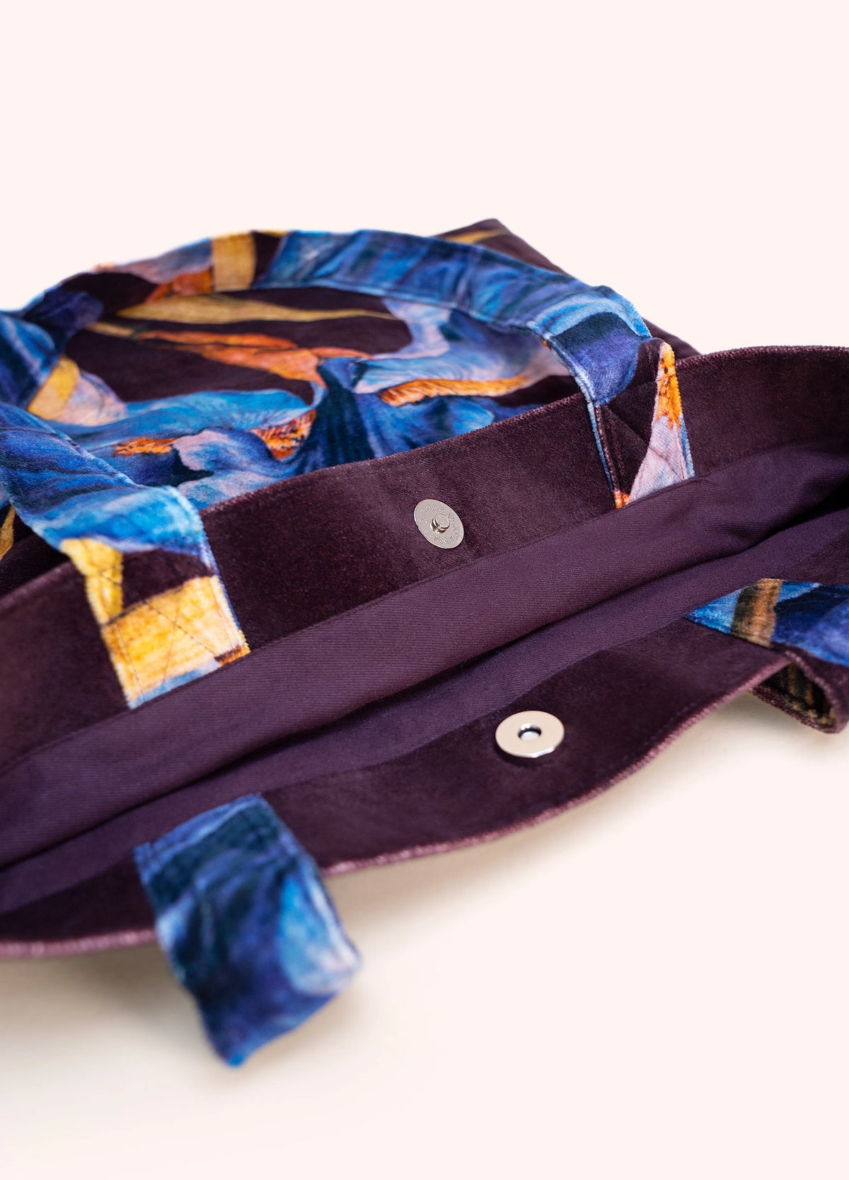 Powder Midnight Orchid Velvet Tote Bag