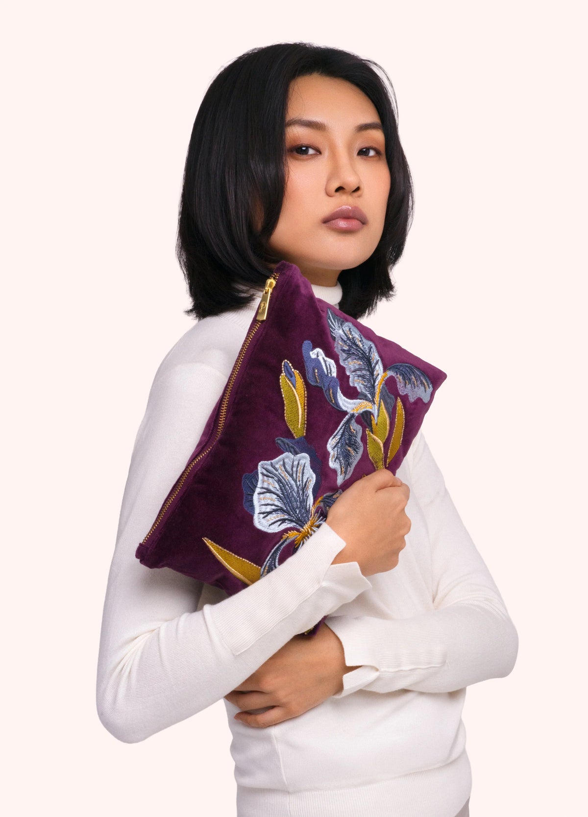 Powder Iris Zip Pouch