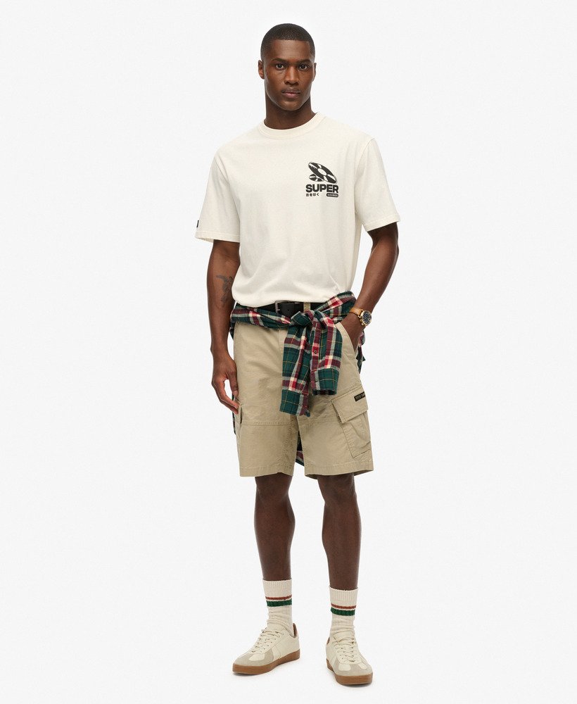 Superdry Record Label Oversized Tee Cream