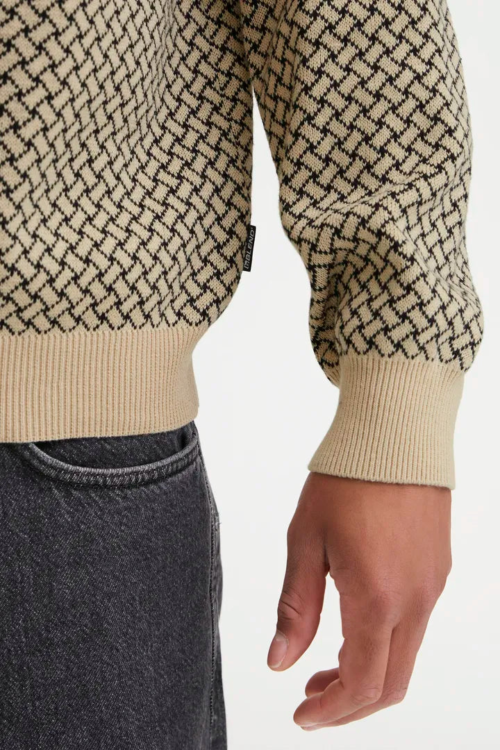 Blend Polo Knit Top Salute