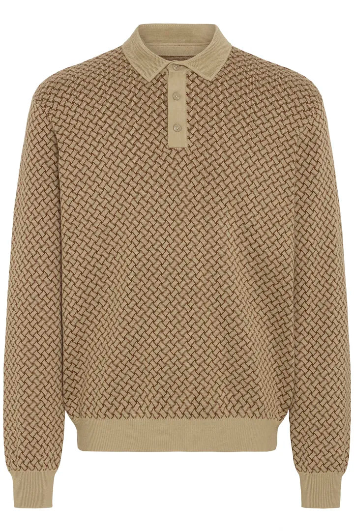 Blend Polo Knit Top Salute