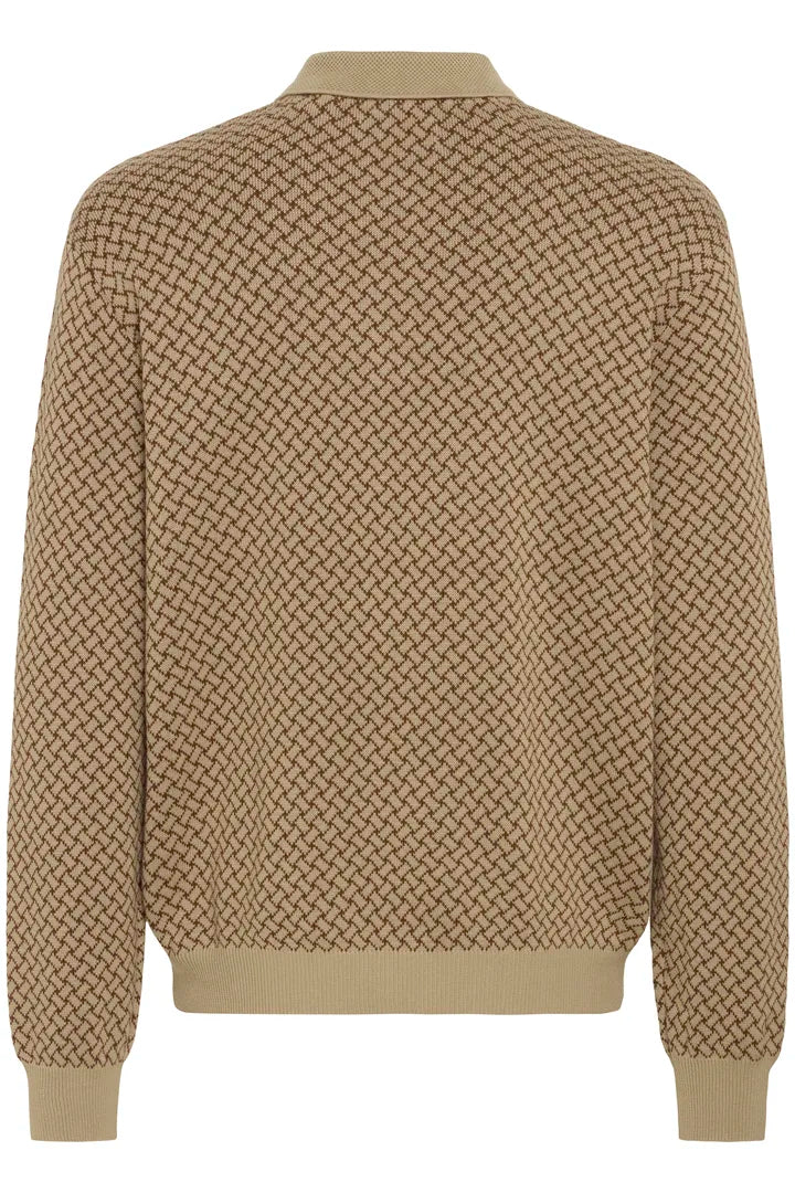 Blend Polo Knit Top Salute