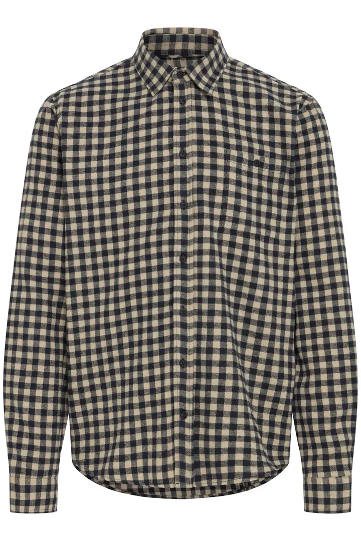 Blend Long Sleeved Checked Shirt Salute