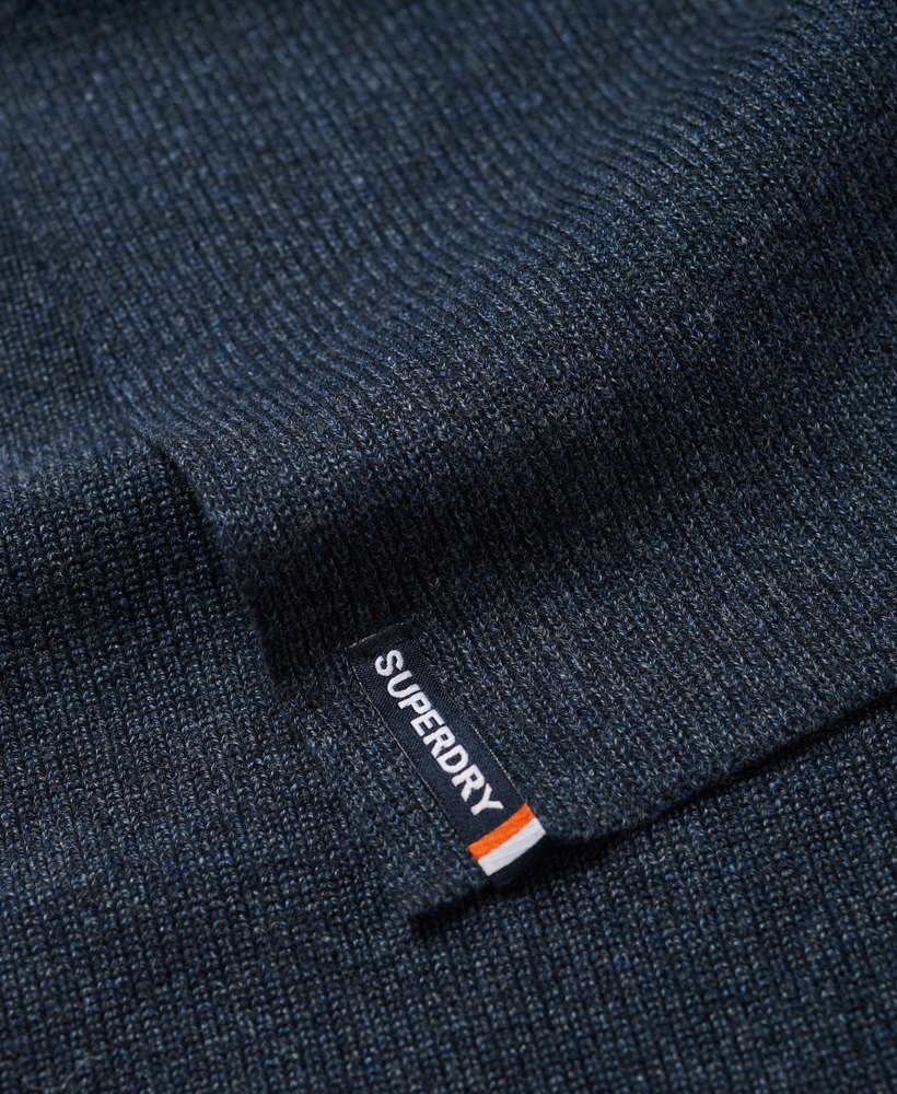 Superdry Essential Logo Knitted Scarf Richest Navy Marl