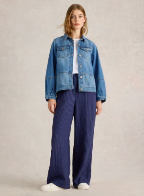 White Stuff Camille Denim Jacket Mid Denim
