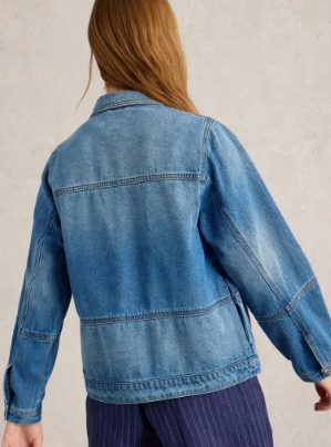 White Stuff Camille Denim Jacket Mid Denim