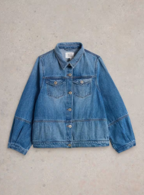White Stuff Camille Denim Jacket Mid Denim