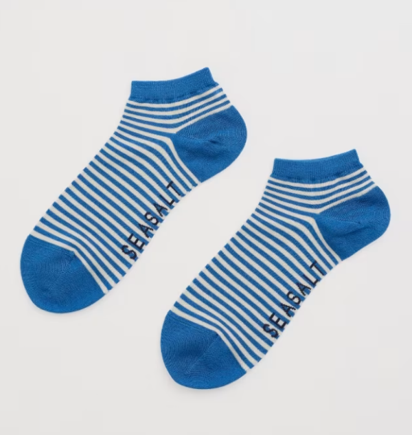 Seasalt Men's Sailor Trainer Socks Woad Borage