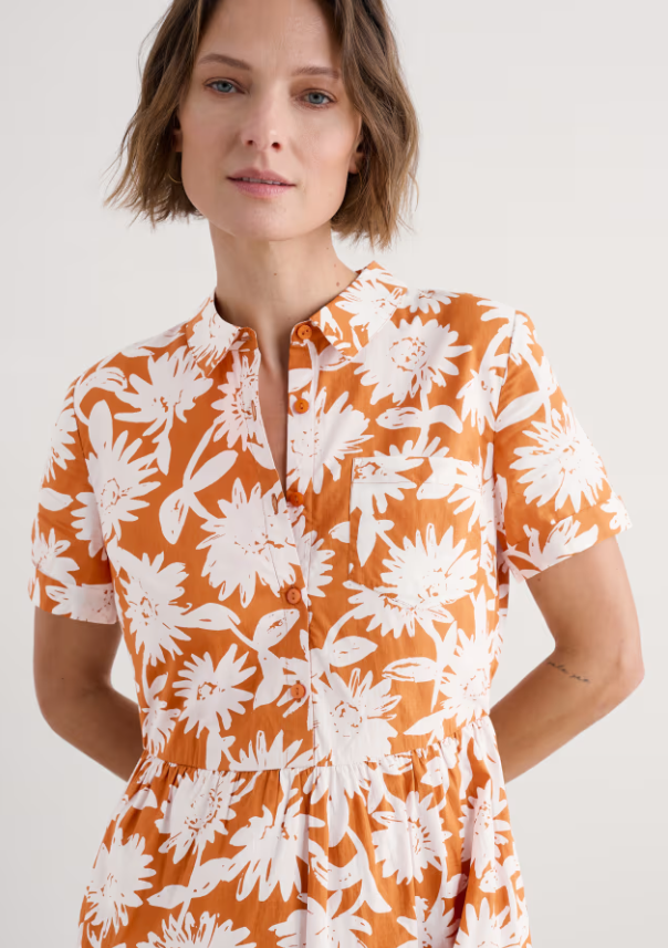 Seasalt Fleet Midi Dress Daisy Shadow Cumin