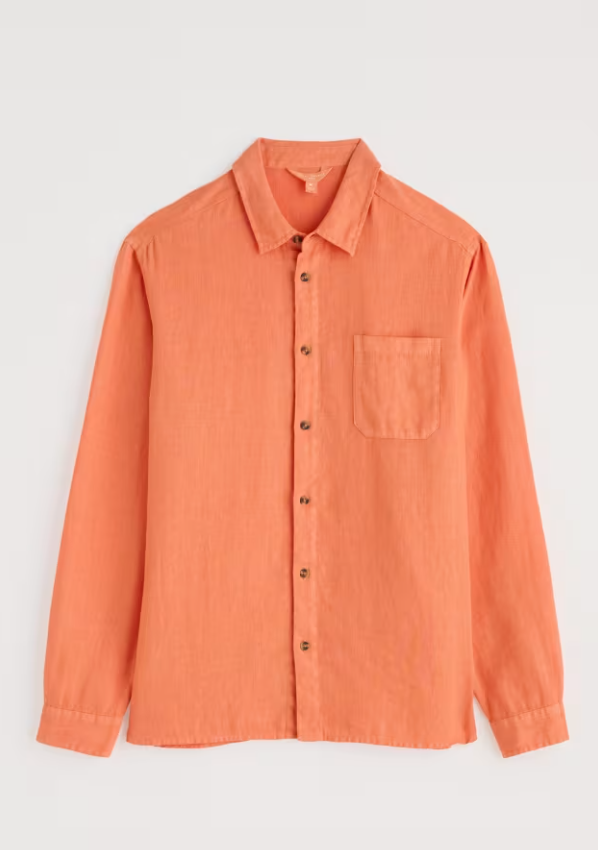 Seasalt Men's Curator Linen Shirt Dark Sunset