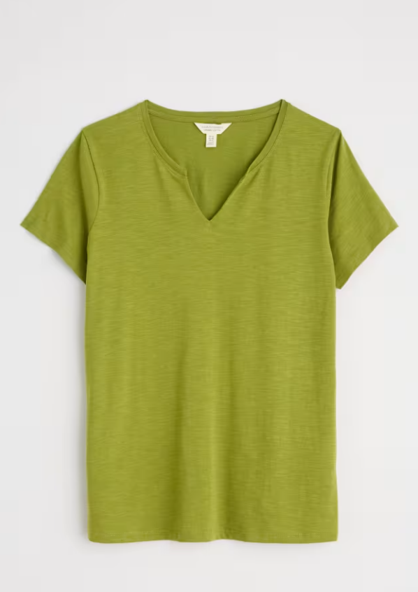 Seasalt Kellow T-Shirt Organic Cotton Jersey Dark Citron