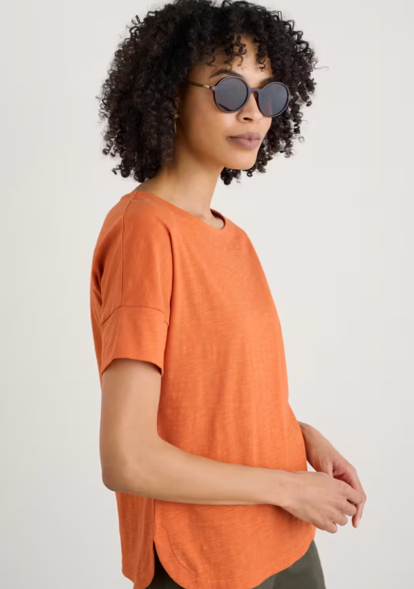 Seasalt Bryher View T-Shirt Organic Cotton Marigold
