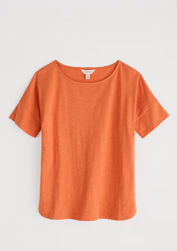 Seasalt Bryher View T-Shirt Organic Cotton Marigold