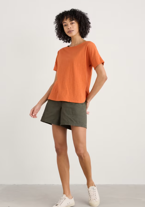 Seasalt Bryher View T-Shirt Organic Cotton Marigold