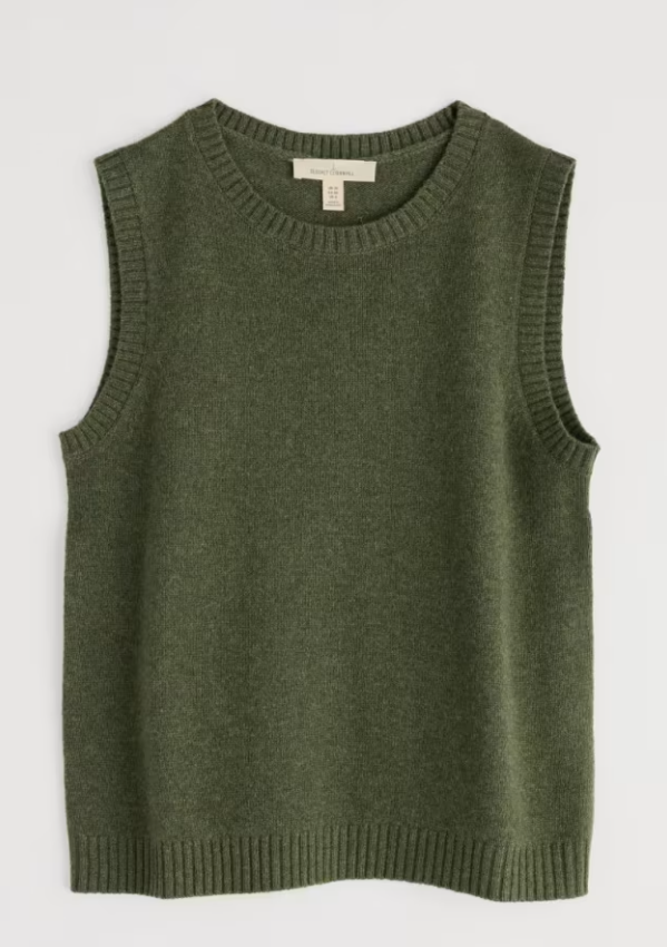 Seasalt East View Knitted Vest Light Olive