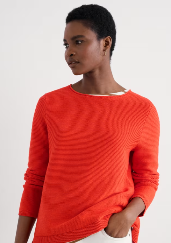 Seasalt Makers Cotton Jumper Mandarin