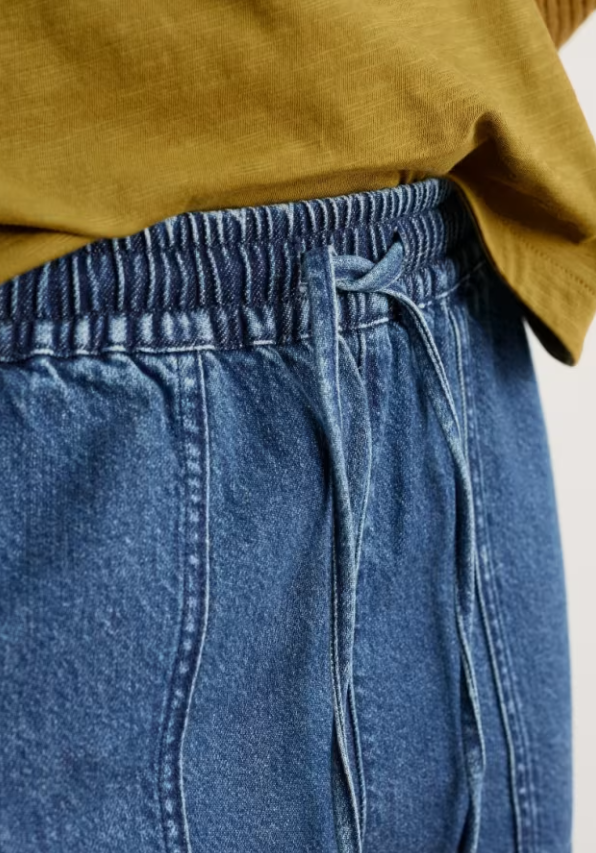 Seasalt Sholl Denim-Linen Joggers Mid Wash