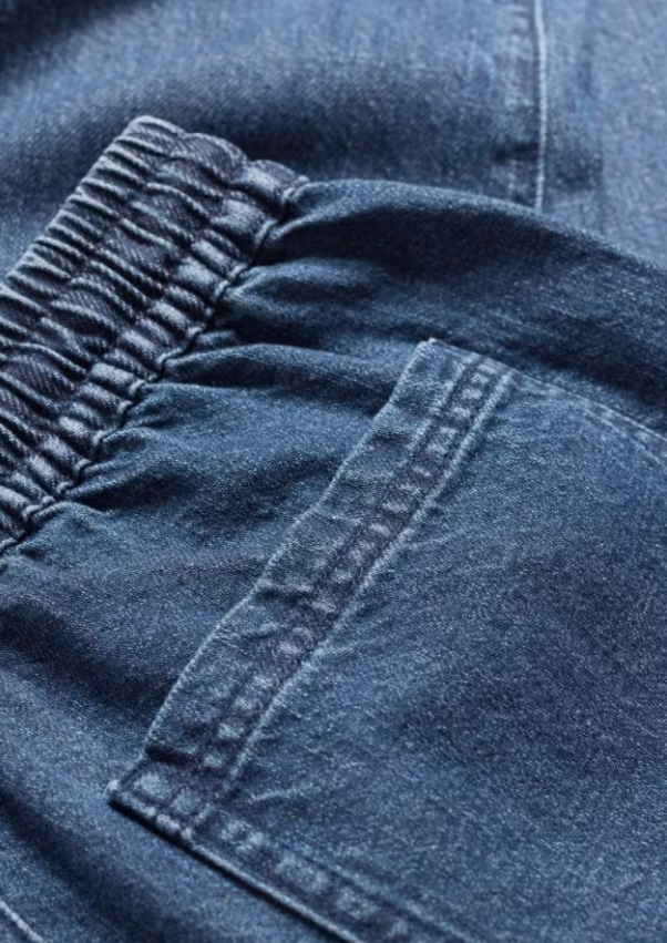 Seasalt Sholl Denim-Linen Joggers Mid Wash