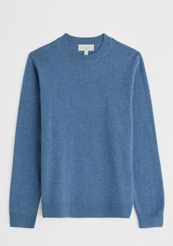 Seasalt Men's Prow Merino-Rich Jumper Hydrangea