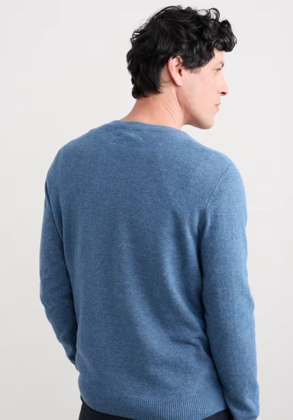 Seasalt Men's Prow Merino-Rich Jumper Hydrangea