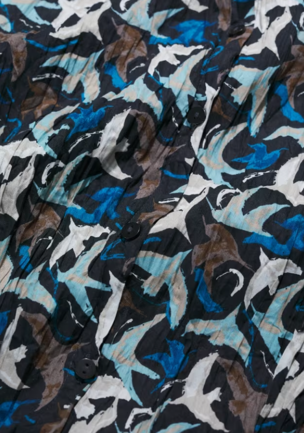Seasalt Larissa Shirt Swooping Birds Onyx