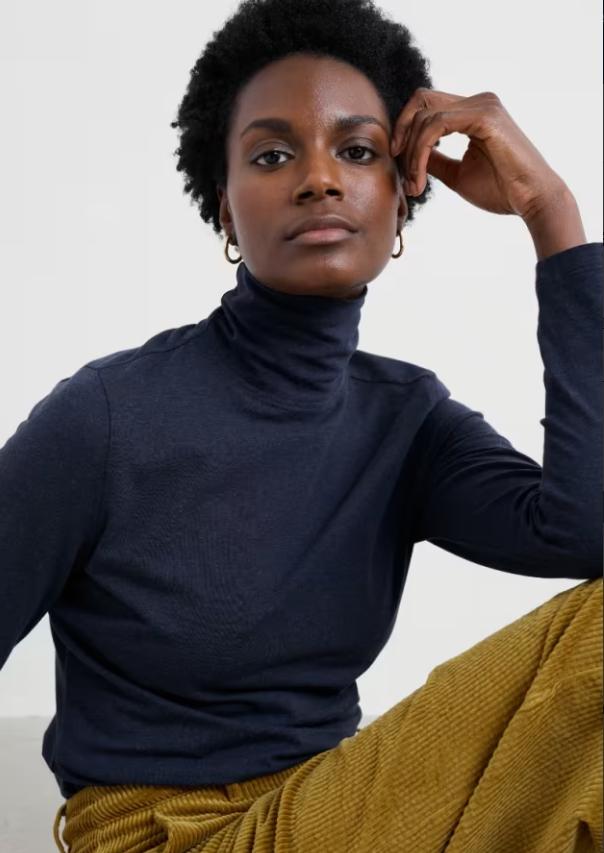 Seasalt Landing Roll Neck Top Maritime Womens Top Seasalt clothing A semi-fitted long-sleeved top