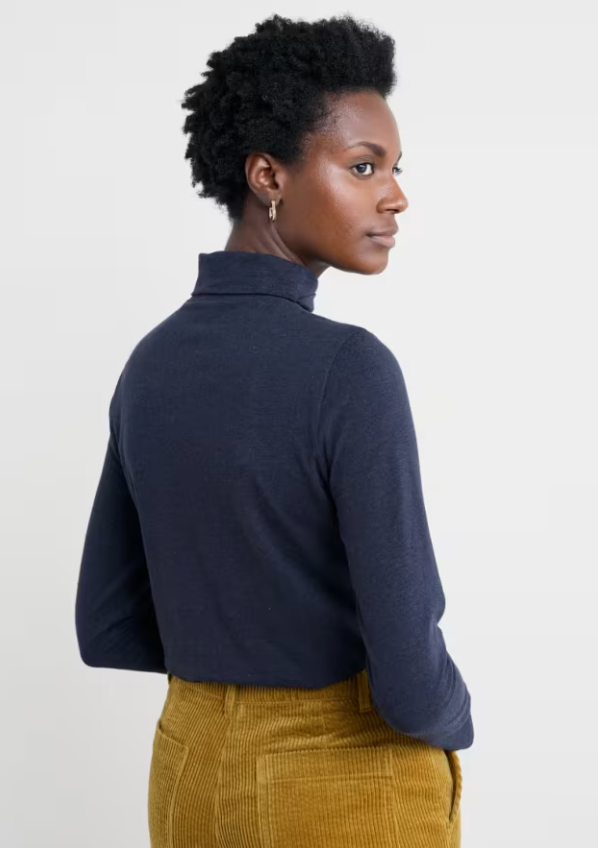 Seasalt Landing Roll Neck Top Maritime