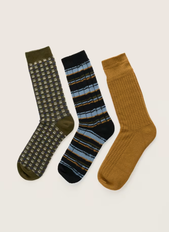 Seasalt Gift Box of 3 Men’s Bloomin' Good Socks Porth Mix