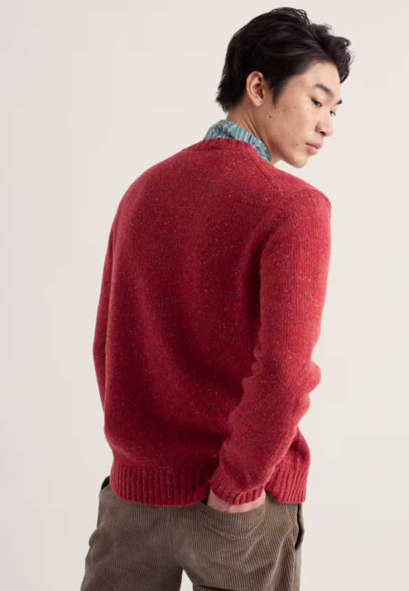 Seasalt Men's Trowan Crew Neck Jumper Crab Apple