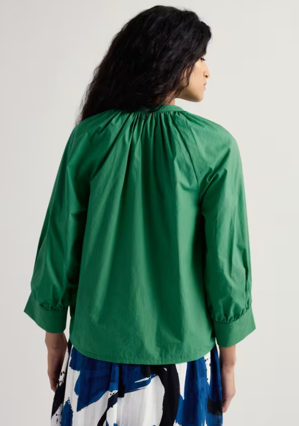 Seasalt Moor Grass A-Line Shirt Spring Green