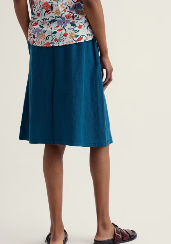 Seasalt Pepper Moth Linen Skirt Ocean Drift