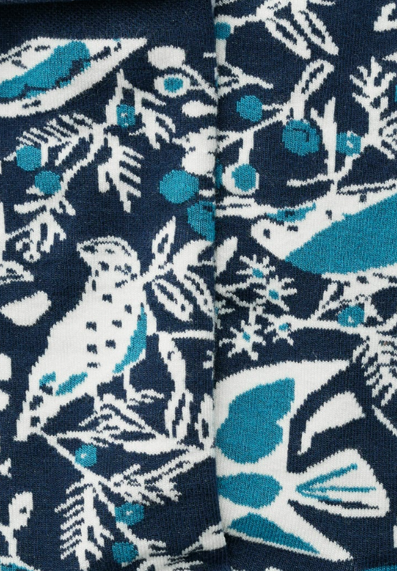 Seasalt Women's Arty Socks Festive Birds Raincloud