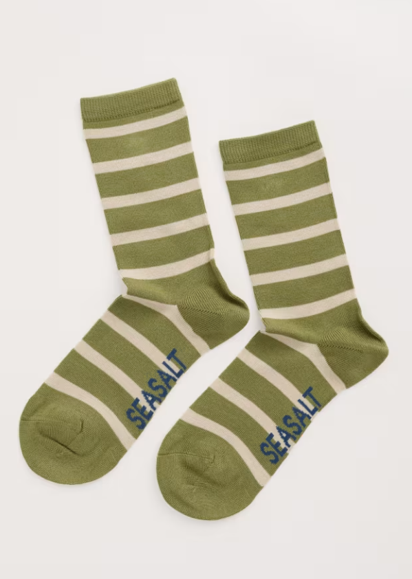 Seasalt Women's Sailor Socks Breton Moss