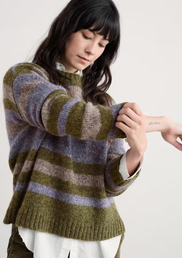 Seasalt Painter Striped Jumper Carvannel Laurel Mix